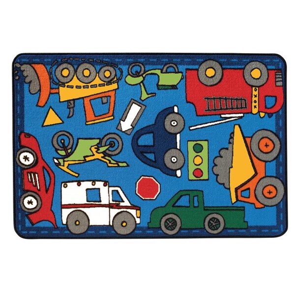 Carpets For Kids Carpets for Kids 36.62 Wheels on the Go Rug  3 ft. x 4.5 ft. - 36.62