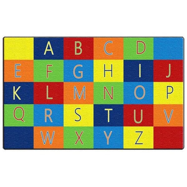 Flagship Carpets Flagship Carpets FE404-32A Rectangle Alphabet Seating Carpet; 6 ft. x 8 ft. 4 in. - FE404-32A