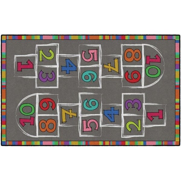 Flagship Carpets Flagship Carpets CE486-28W 5 x 8 Hopscotch Rug - Rectangle - CE486-28W