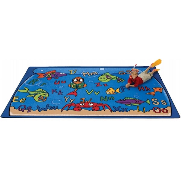 Carpets For Kids Carpets For Kids 8901 Alphabet Aquarium 4.42 ft. x 5.83 ft. Rectangle Carpet - 8901