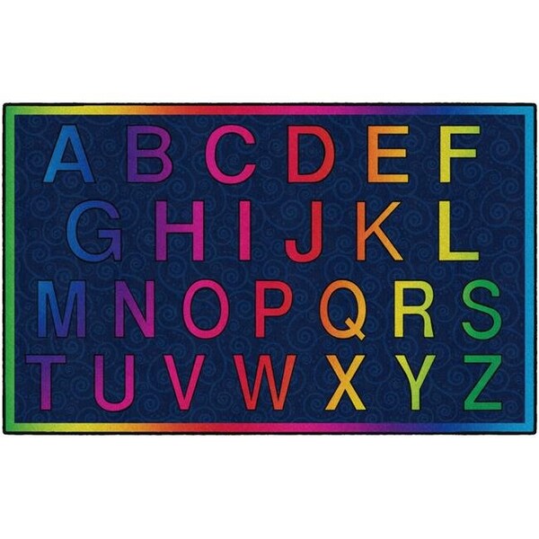 Flagship Carpets Flagship Carpets CE488-28W 5 x 8 Cheery Alphabet Rug - Rectangle - CE488-28W