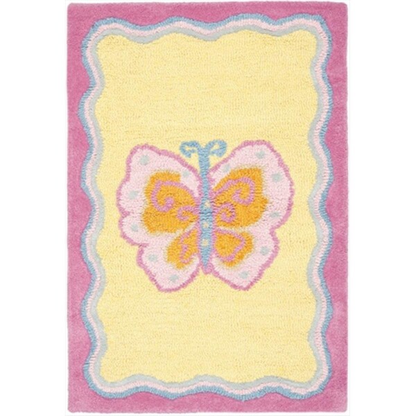 Safavieh 4 x 4 ft. Round Novelty Kids Multicolor and Pink Hand Tufted Rug - SFK394A-4R