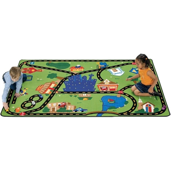 Carpets For Kids Cruisin A Round the Town 8 ft. x 12 ft. Rectangle Carpet - 1017