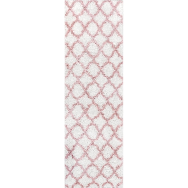 Nuloom Nelda Trellis Kids Shag Area Rug 2ft 8in x 8ft - OZAS03B-2808
