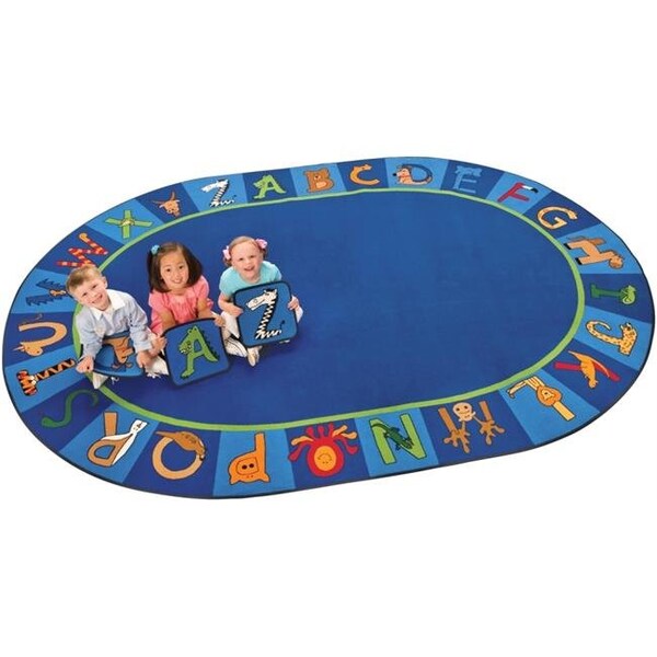 Carpets For Kids Carpets For Kids 5508 A to Z Animals 8.25 ft. x 11.67 ft. Oval Carpet - 5508