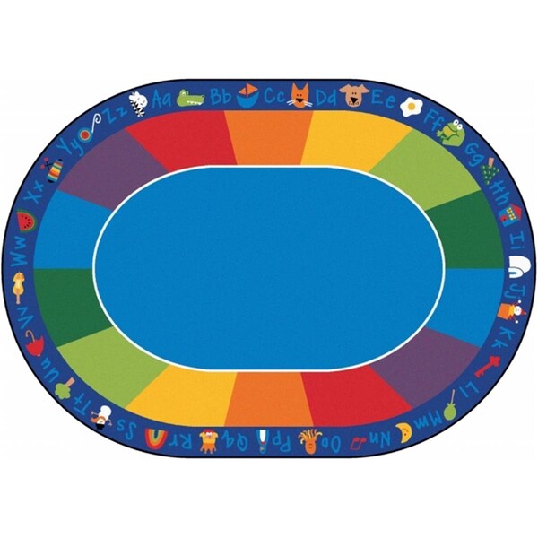 Carpets For Kids Fun with Phonics 8.25 ft. x 11.67 ft. Oval Carpet - 9616