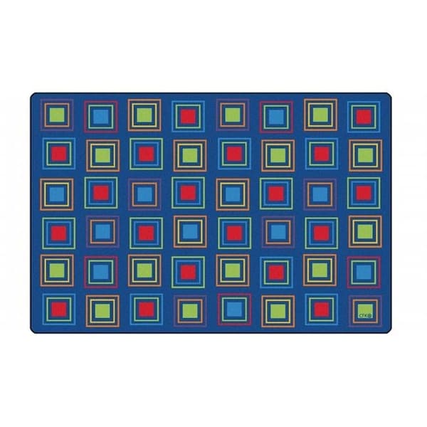 Carpets For Kids Carpets for Kids 4116 Primary Squares Seating Rug; 6 x 9 ft. - 4116