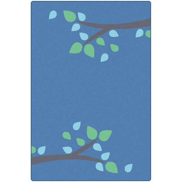 Carpets For Kids 8 x 12 ft. Kidsoft Branching Out RugBlue Rectangle - 1058