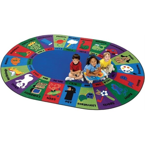 Carpets For Kids Carpets For Kids 5795 Dewey Decimal Fun 6.75 ft. x 9.42 ft. Oval Rug - 5795