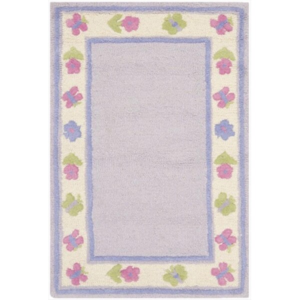 Safavieh 2 x 3 ft. Accent Novelty Kids Lavender and Multicolor Hand Tufted Rug - SFK354A-2