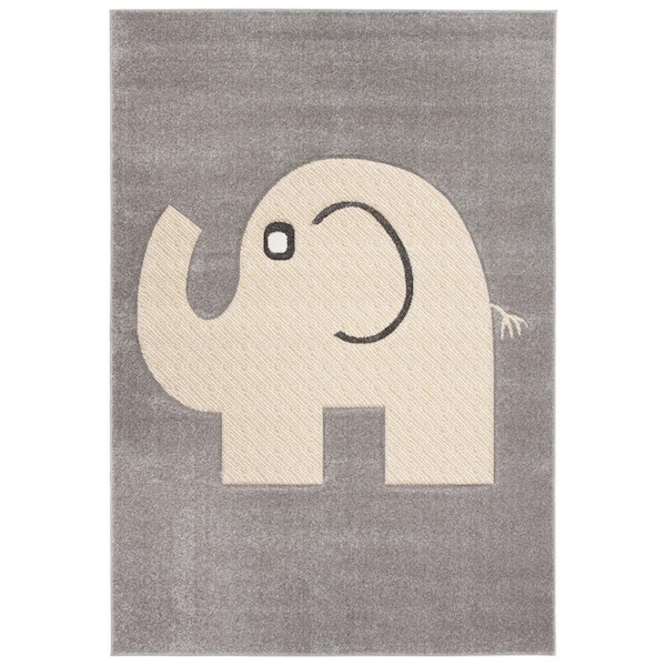 Safavieh 3 x 3 ft. Carousel Kids & Youth Square Rug, Grey & Ivory - CRK165B-3SQ