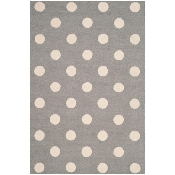 Safavieh Kids Hand Tufted Rectangle Rug, Grey and Ivory - 4 x 6 ft. - SFK904C-4