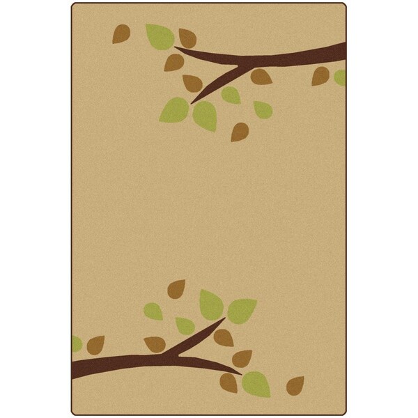 Carpets For Kids 8 x 12 ft. Kidsoft Branching Out RugTan Rectangle - 23758