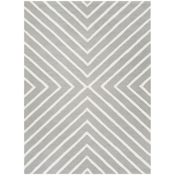 Safavieh Kids Hand Tufted Rectangle Rug, Grey and Ivory - 5 x 7 ft. - SFK920C-5