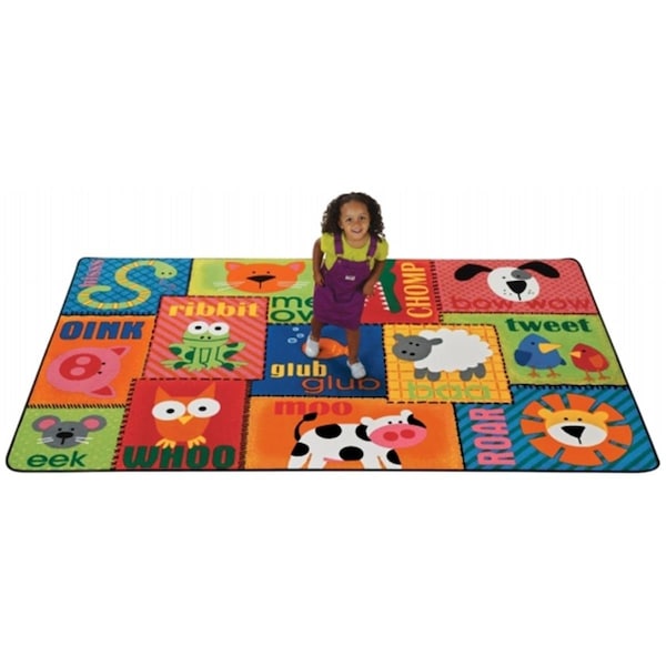 Carpets For Kids Animal Sounds Toddler 4 ft. x 6 ft. Rectangle Rug - 2901