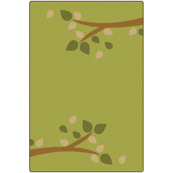 Carpets For Kids 8 x 12 ft. Kidsoft Branching Out RugGreen Rectangle - 28758