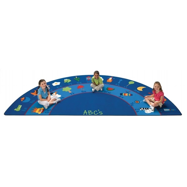 Carpets For Kids Fun with Phonics 6.67 ft. x 13.33 ft. Semi-Cir Carpet - CA61961