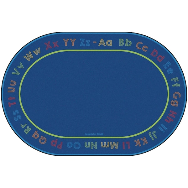 Carpets For Kids 8 x 12 ft. Oval Chalk & Play Literacy Rug - 6308