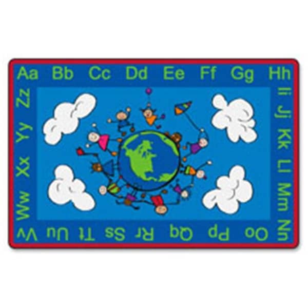 Flagship Carpets Flagship Carpets FCICE18916W Easy Care Happy World Rug; 60 x 36 in. - FCICE18916W