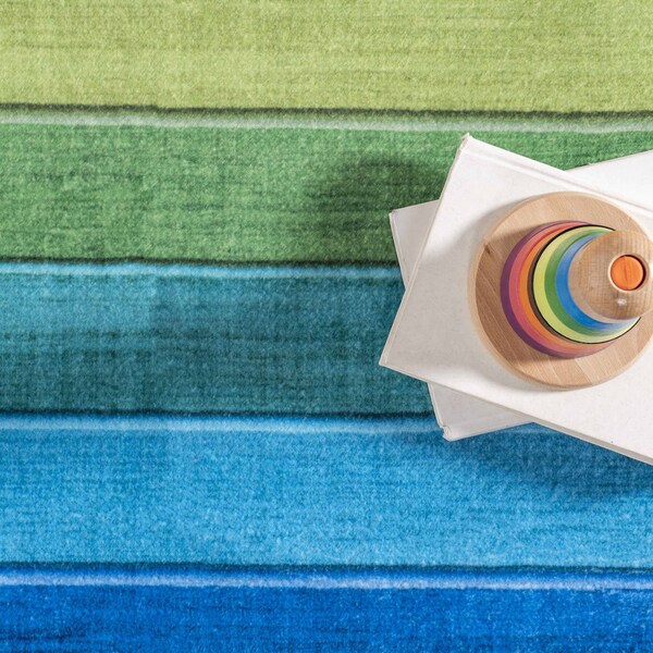 Nuloom Henriette Rainbow Machine Washable Kids Area Rug 5ft x 7ft 6in - HJCL05A-5076