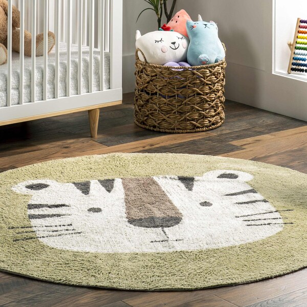Nuloom Lumi Tiger Kids Machine Washable Area Rug 6ft - SVDC13A-R606