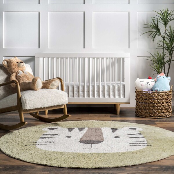 Nuloom Lumi Tiger Kids Machine Washable Area Rug 6ft - SVDC13A-R606