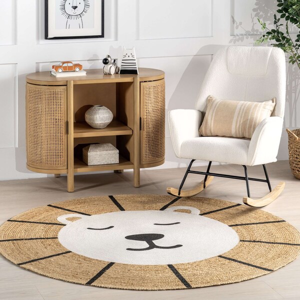 Nuloom Waverly Lion Handwoven Kids Jute Area Rug 6ft - WDMR04A-R606