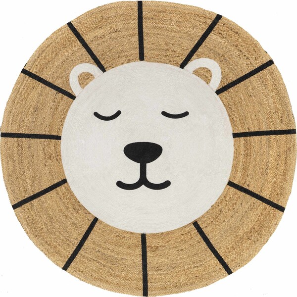 Nuloom Waverly Lion Handwoven Kids Jute Area Rug 6ft - WDMR04A-R606