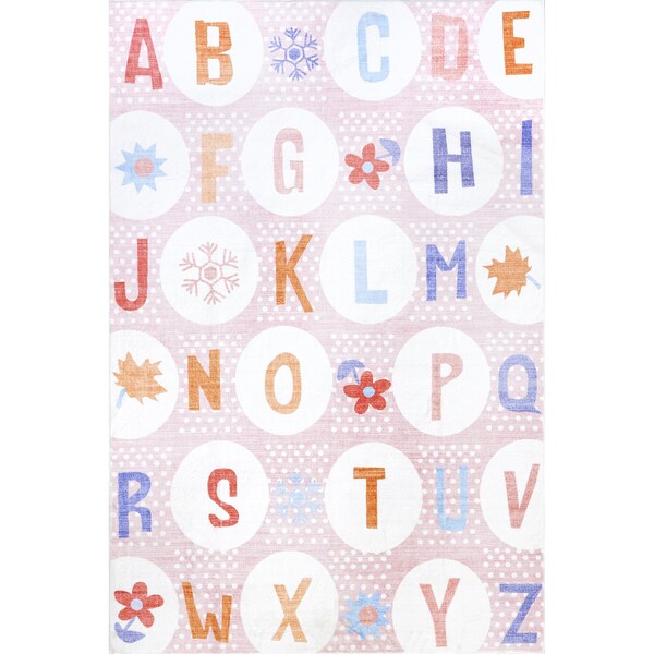 Nuloom Essi Alphabet Machine Washable Kids Area Rug 4ft x 6ft - HJCL09A-406