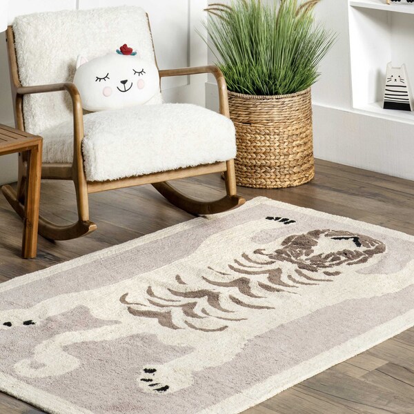 Nuloom Naima Tiger Machine Washable Kids Area Rug 4ft x 6ft - SVDC09A-406