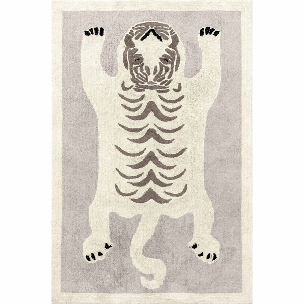 Nuloom Naima Tiger Machine Washable Kids Area Rug 4ft x 6ft - SVDC09A-406