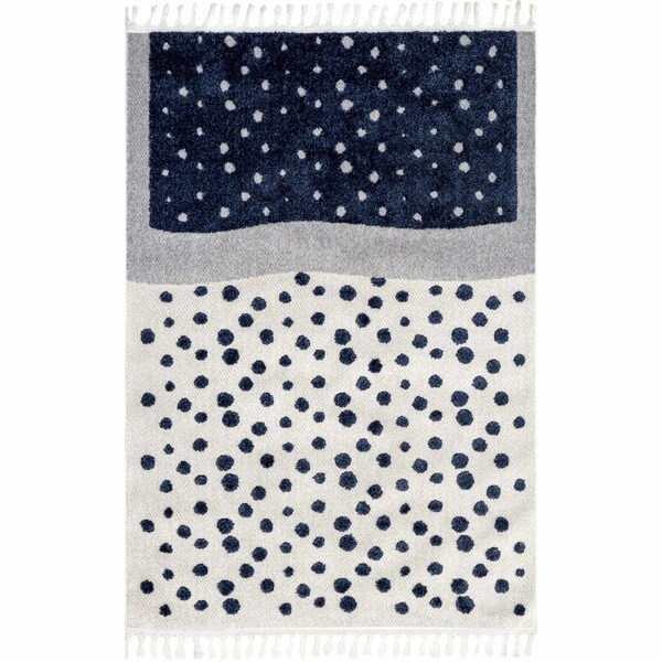 Nuloom Alena Starry Night High-Low Kids Tasseled Area Rug 3ft x 5ft - KKLR35A-305