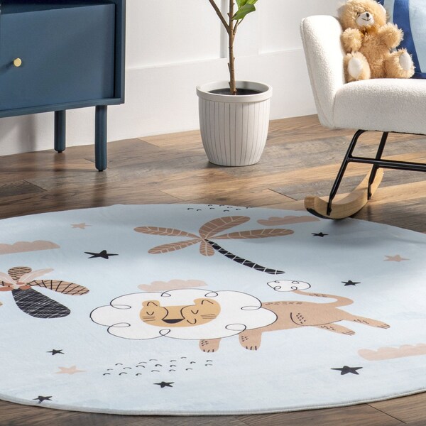 Nuloom Jalissa Lion Dreams Machine Washable Kids Area Rug 4ft - HJCL22A-R404