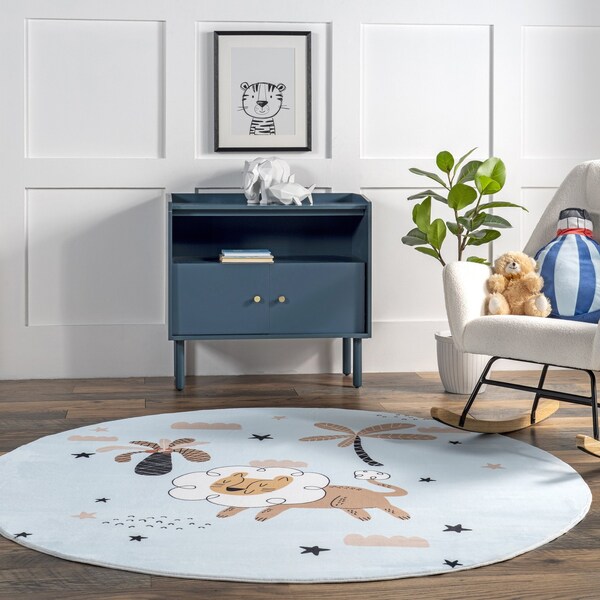 Nuloom Jalissa Lion Dreams Machine Washable Kids Area Rug 4ft - HJCL22A-R404