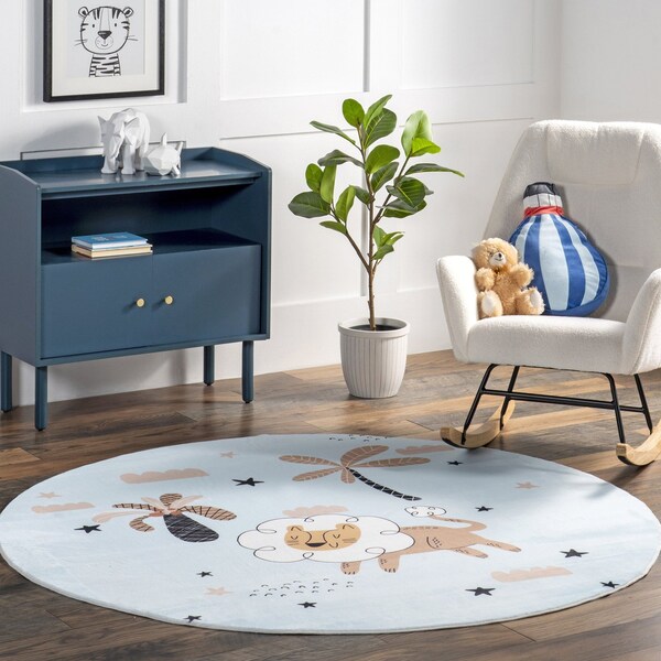 Nuloom Jalissa Lion Dreams Machine Washable Kids Area Rug 4ft - HJCL22A-R404