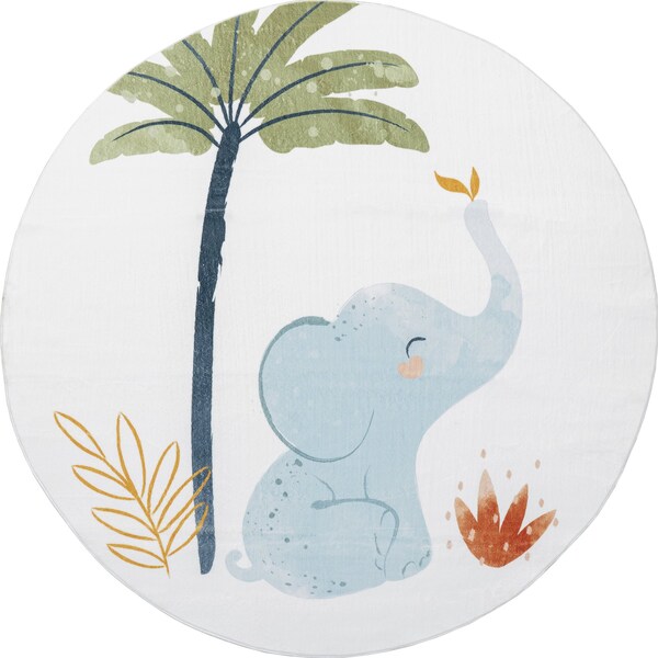 Nuloom Elain Cheerful Elephant Machine Washable Kids Area Rug 6ft - HJCL18A-R606