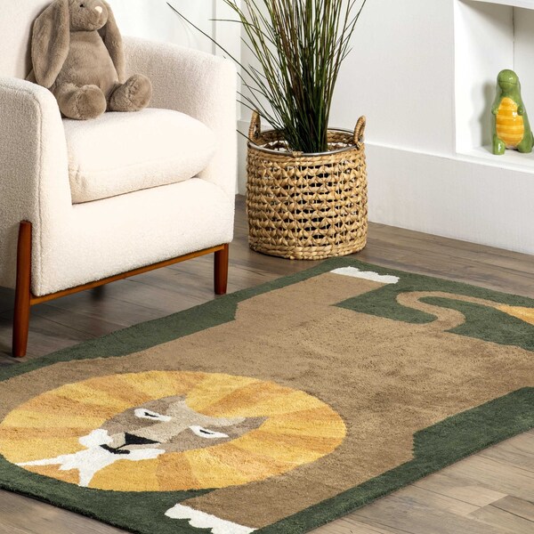 Nuloom Tamira Colorful Lion Machine Washable Kids Area Rug 3ft x 5ft - SVDC06A-305