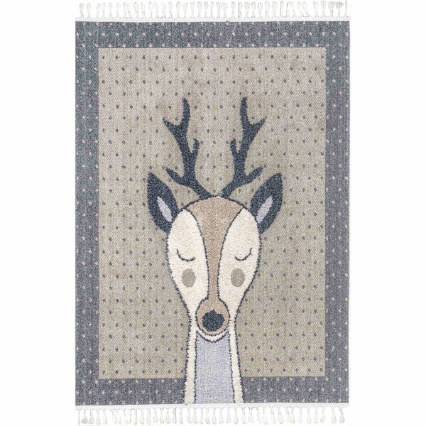 Nuloom lanor Deer Kids Tasseled Area Rug 5ft 3in x 7ft 7in - KKLR32A-53077