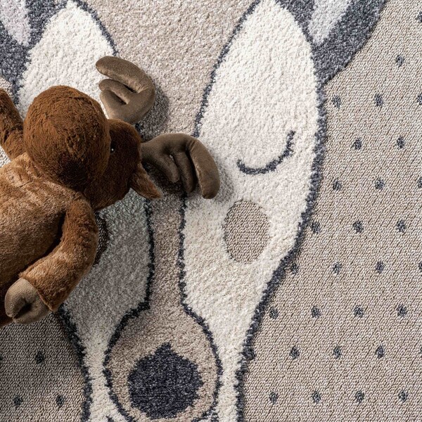 Nuloom lanor Deer Kids Tasseled Area Rug 5ft 3in x 7ft 7in - KKLR32A-53077
