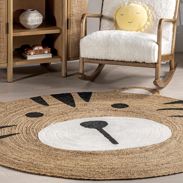 Nuloom Zaylee Tiger Handwoven Kids Jute Area Rug 4ft - WDMR03A-R404