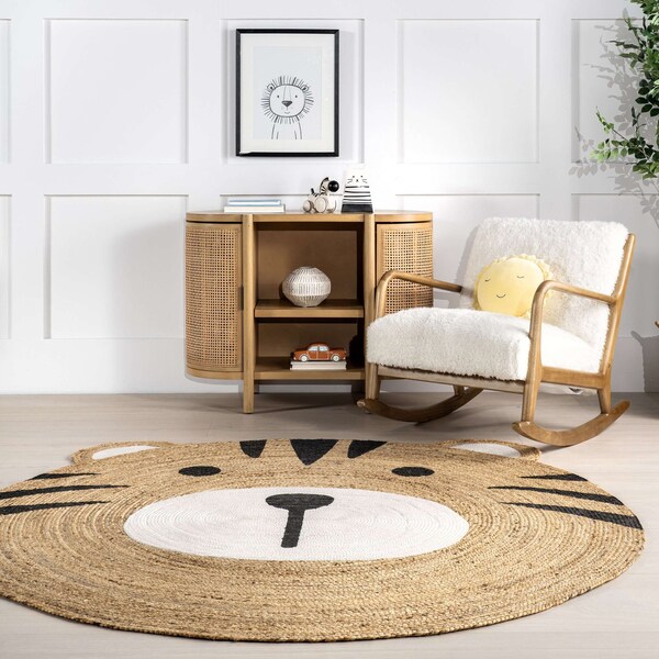 Nuloom Zaylee Tiger Handwoven Kids Jute Area Rug 4ft - WDMR03A-R404