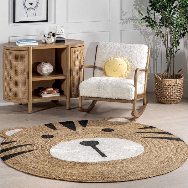 Nuloom Zaylee Tiger Handwoven Kids Jute Area Rug 4ft - WDMR03A-R404