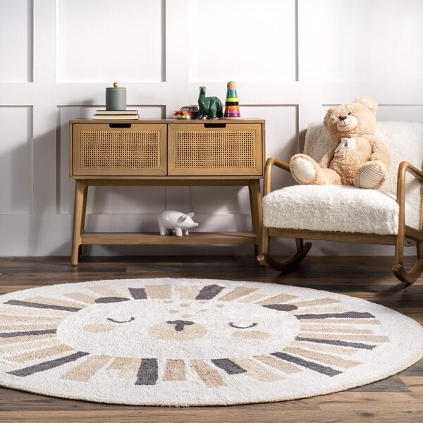 Nuloom Tisha Lion Machine Washable Kids Area Rug 4ft - SVDC14A-R404