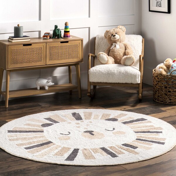 Nuloom Tisha Lion Machine Washable Kids Area Rug 4ft - SVDC14A-R404