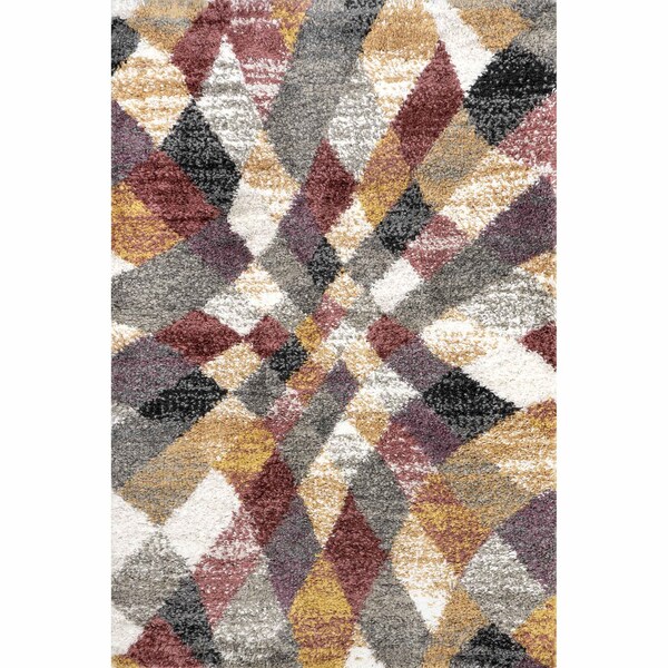 Nuloom Dabney Abstract Kids Shag Area Rug 5ft x 7ft 6in - OZCD04A-508