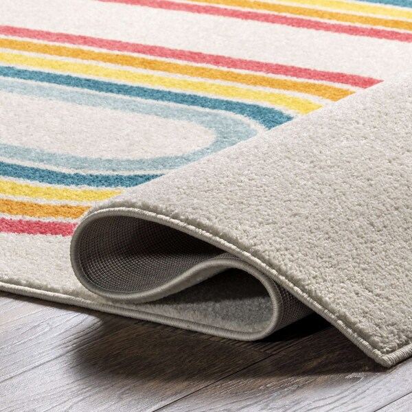 Nuloom Rainbow Swirl Kids Area Rug 5ft x 8ft - ECCR35A-508