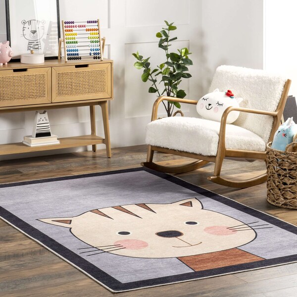 Nuloom Samantha Kitten Kids Machine Washable Area Rug 4ft x 6ft - KFFX10A-406