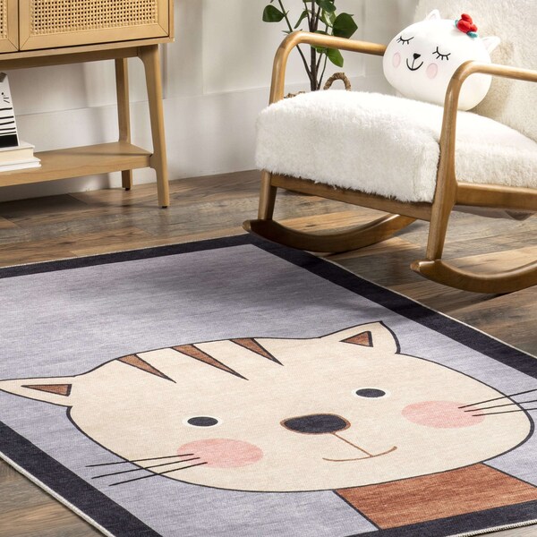 Nuloom Samantha Kitten Kids Machine Washable Area Rug 4ft x 6ft - KFFX10A-406