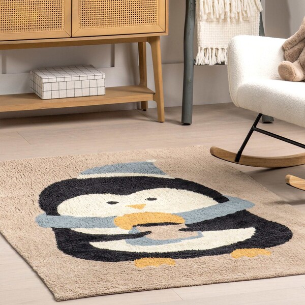Nuloom Mosby Penguin Machine Washable Kids Area Rug 4ft x 6ft - SVDC15A-406