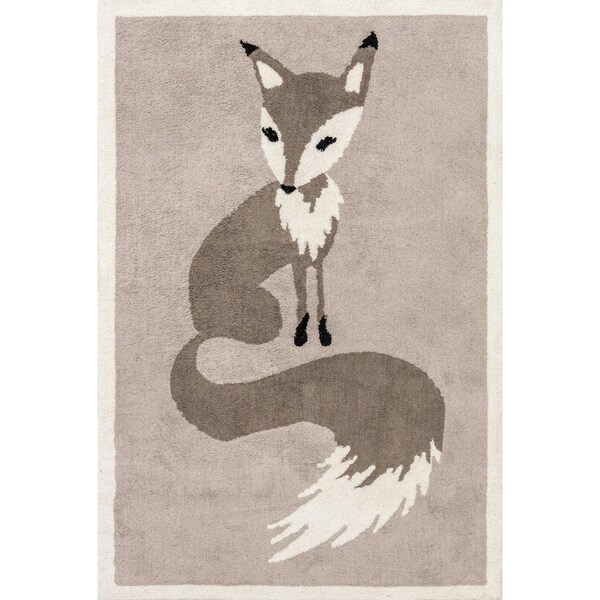 Nuloom Nola Fox Machine Washable Kids Area Rug 4ft x 6ft - SVDC08A-406